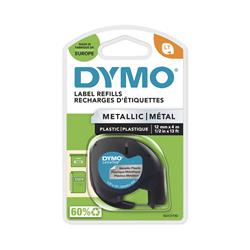 DYMO S0721730 LetraTag Metalik Şerit ( 12 mm x 4 mt ), Gri (59429) 91208