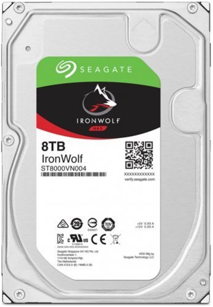 Seagate 8Tb ST8000VN004 Ironwolf 3,5" 7200Rpm 256Mb Rv Sensör, Sata 3, 7-24 Nas Diski