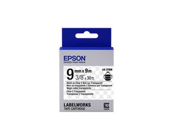 Epson LK-3TBN Şeffaf Üzeri Siyah 9mm 9Metre Etiket