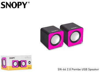 Snopy SN-66 2.0 Pembe USB Speaker