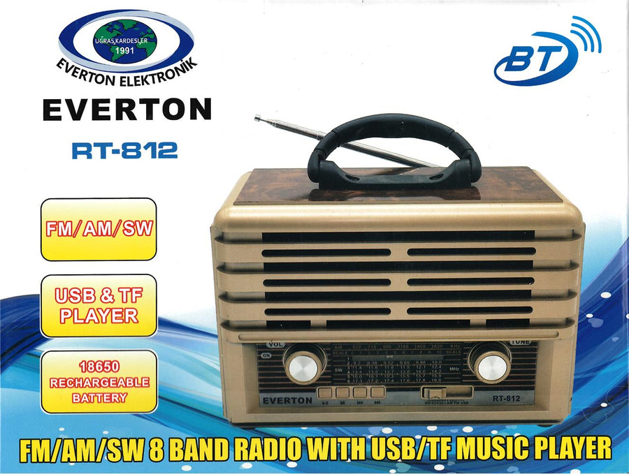 Everton RT-812 Bluetooth-USB-SD-FM Nostaljik Radyo