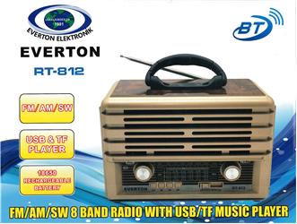 Everton RT-812 Bluetooth-USB-SD-FM Nostaljik Radyo