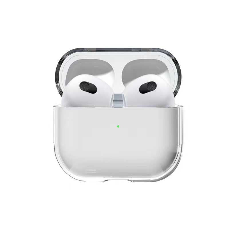 Airpods 3. Nesil Kılıf Şeffaf Sert Kristal Zore Airbag 14 Kılıf - Renksiz
