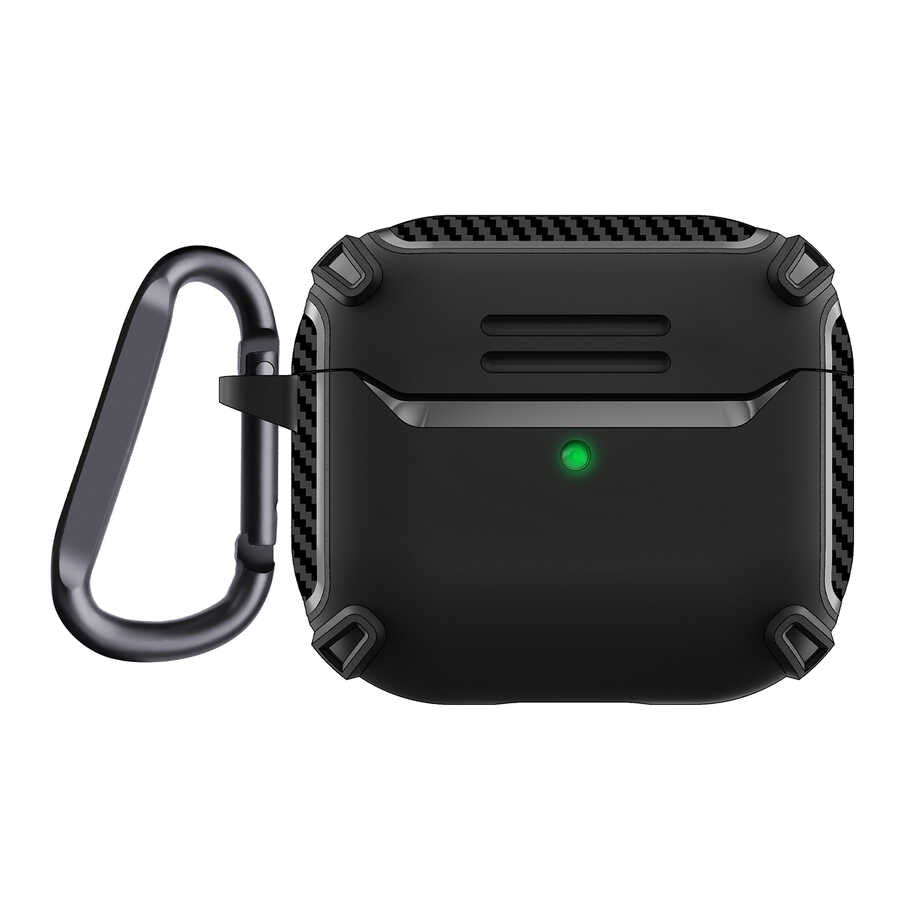 Airpods 3. Nesil Kılıf Zore Airbag 26 Silikon - Siyah