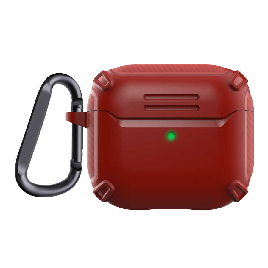 Airpods 3. Nesil Kılıf Zore Airbag 26 Silikon - Kırmızı
