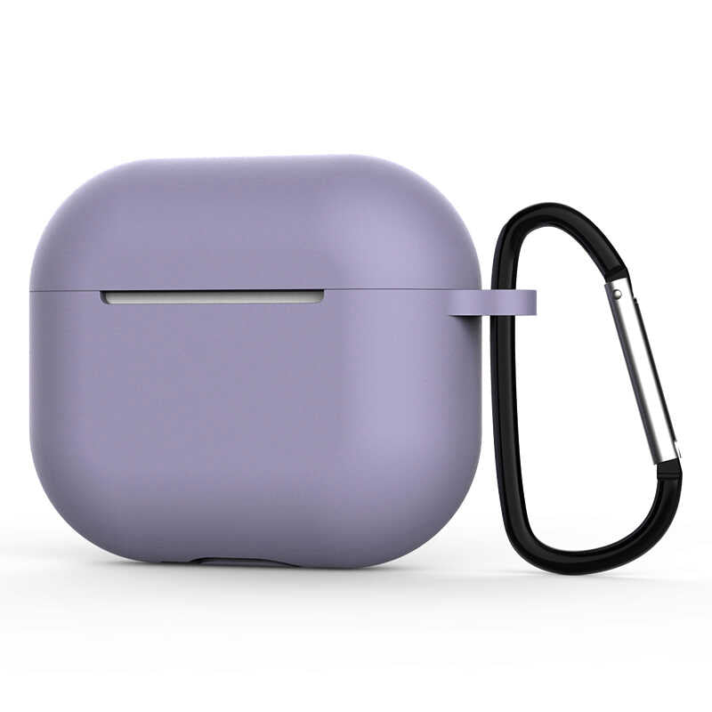Airpods 3. Nesil Zore Airbag 28 Silikon Kılıf - Lavendery Gray