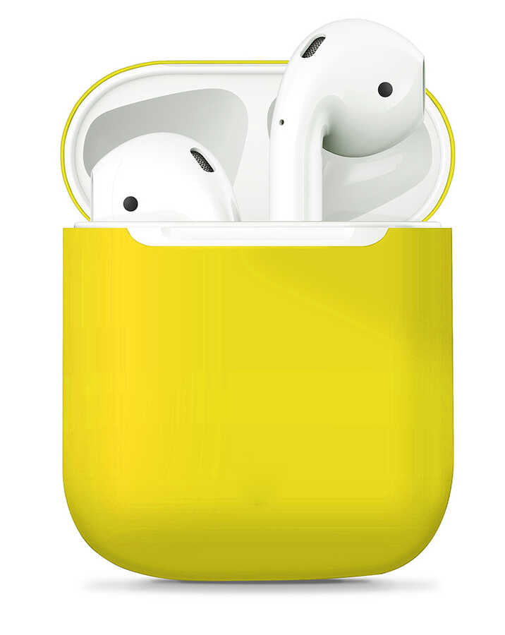 Airpods Kılıf Zore Airbag 13 Silikon - Sarı