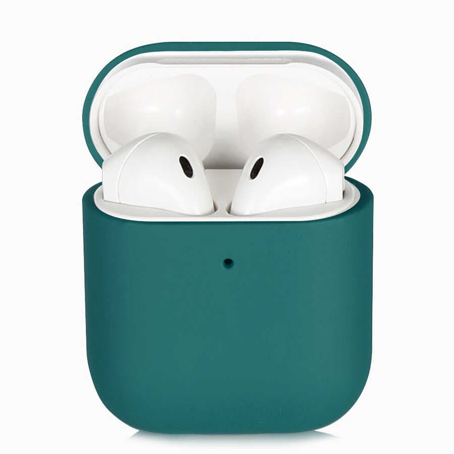 Airpods Kılıf Zore Silk Silikon - Koyu Yeşil