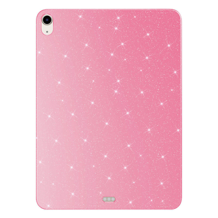 iPad 11.Nesil 2025 Simli Parlak Görünümlü Zore Tablet Koton Kılıf - Pembe