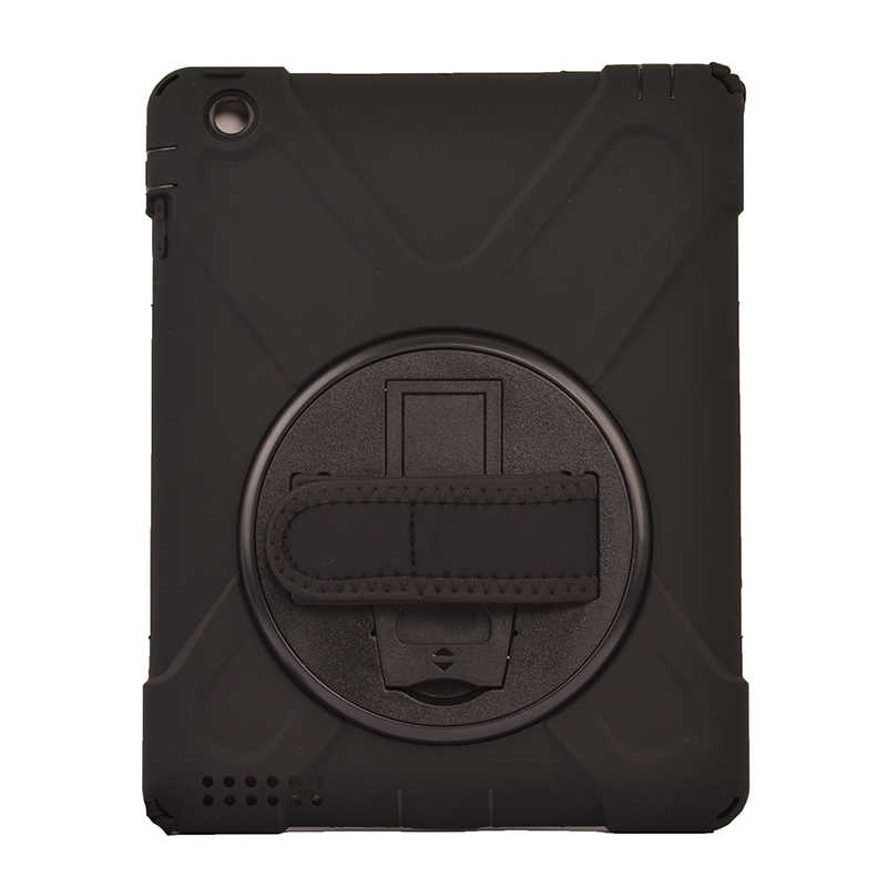 iPad 2 3 4 Kılıf Zore Defender Tablet Silikon - Siyah