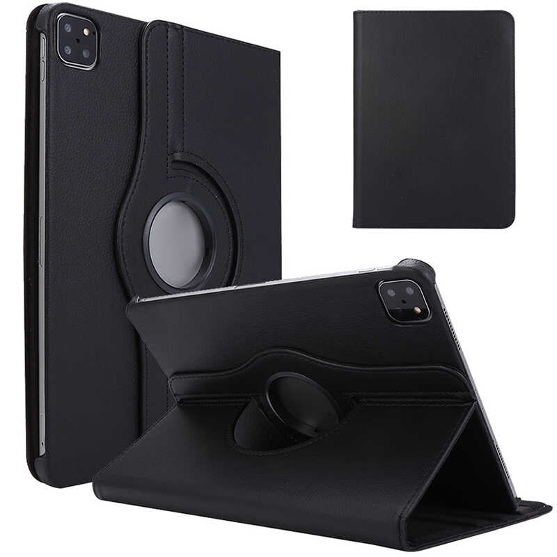 iPad Air 11 2025 M3 Zore Dönebilen Standlı Kılıf - Siyah
