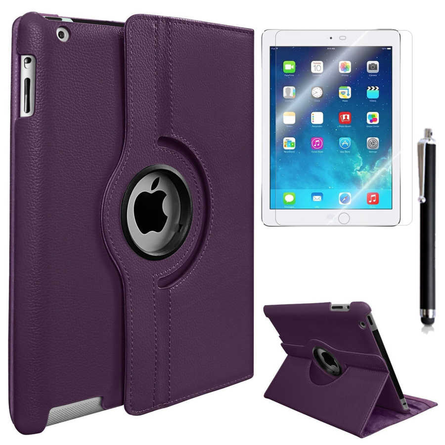 iPad Mini 2-3 Zore Dönebilen Standlı Kılıf - Mor