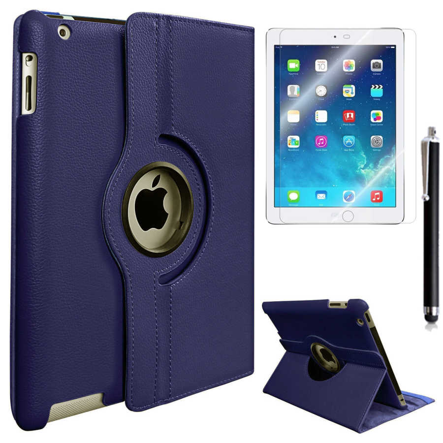 iPad Mini 2-3 Zore Dönebilen Standlı Kılıf - Lacivert