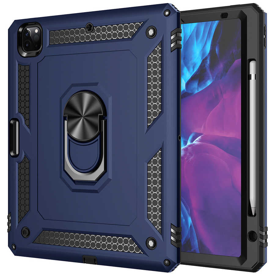 iPad Pro 12.9 2020 (4.Nesil) Kılıf Zore Tablet Vega Kılıf - Mavi