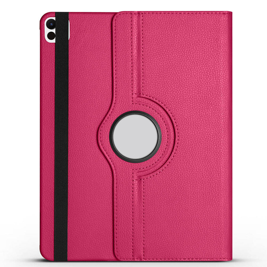 iPad Pro 13 2025 M5 Zore Dönebilen Standlı Kılıf - Pembe Koyu
