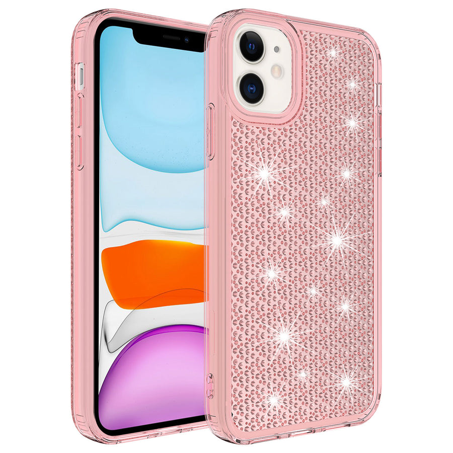 iPhone 11 Kılıf Airbagli Parlak Tasarımlı Zore Snow Kılıf - Pembe