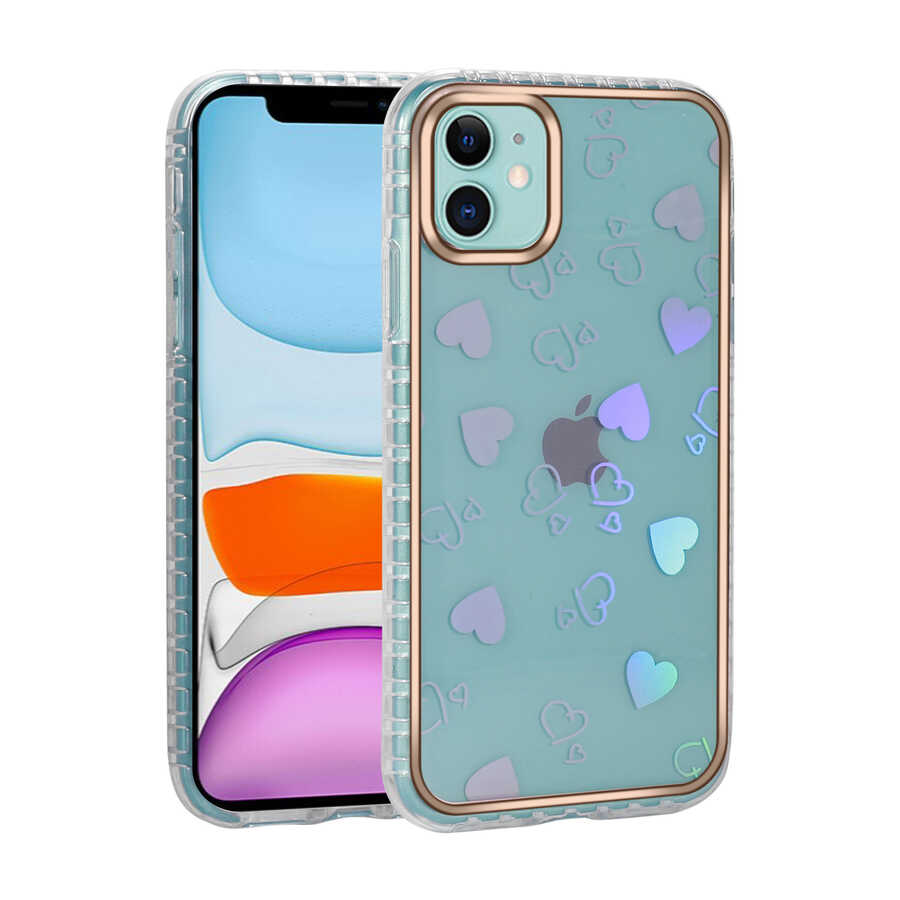 iPhone 11 Kılıf Desenli Parlayan Transparan Zore Avva Kılıf - NO3