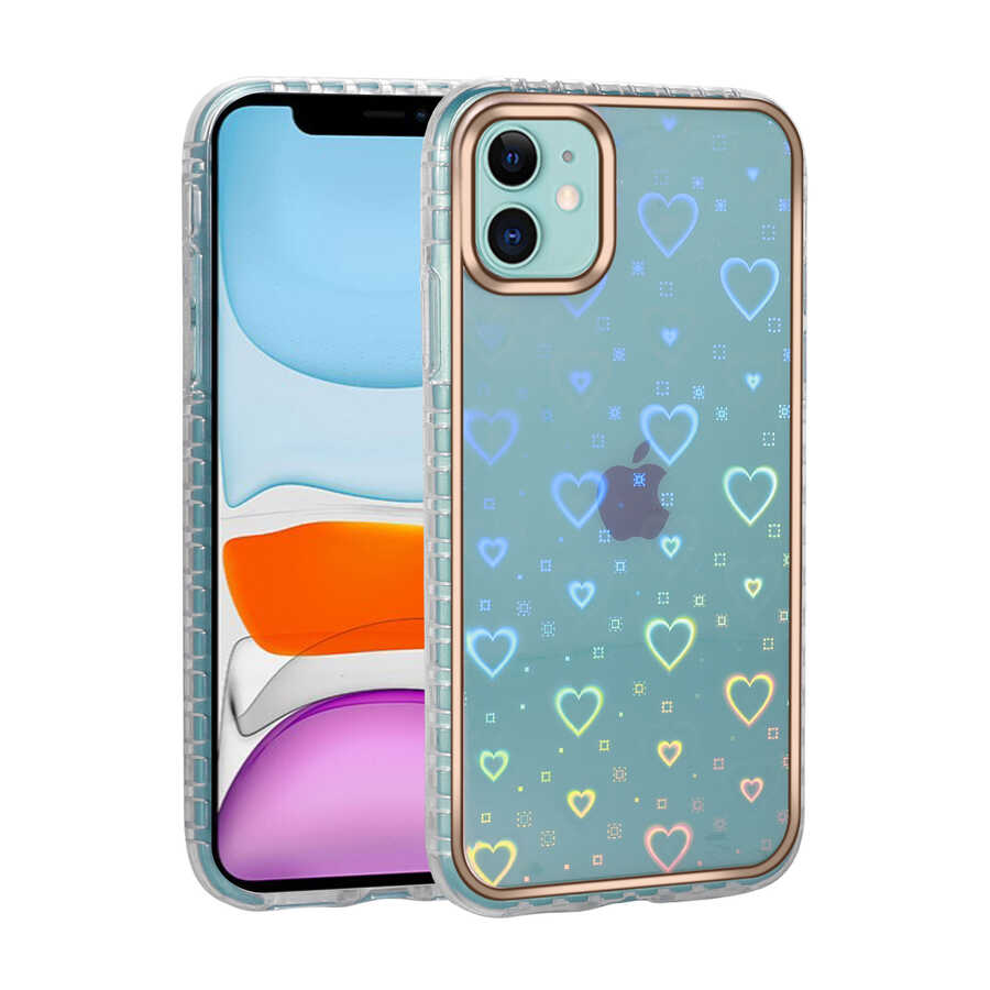 iPhone 11 Kılıf Desenli Parlayan Transparan Zore Avva Kılıf - NO4