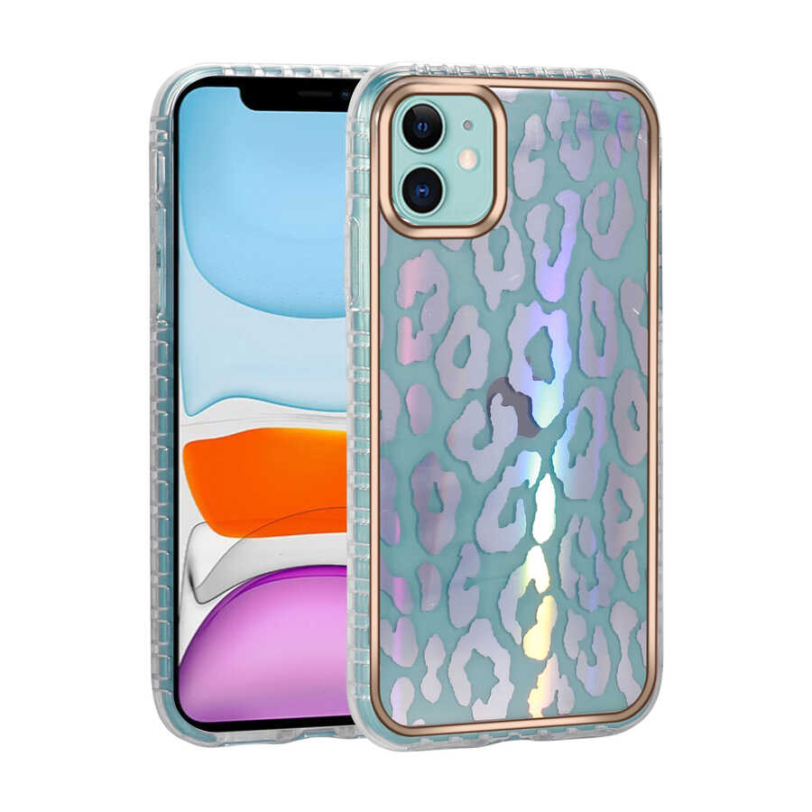 iPhone 11 Kılıf Desenli Parlayan Transparan Zore Avva Kılıf - NO11