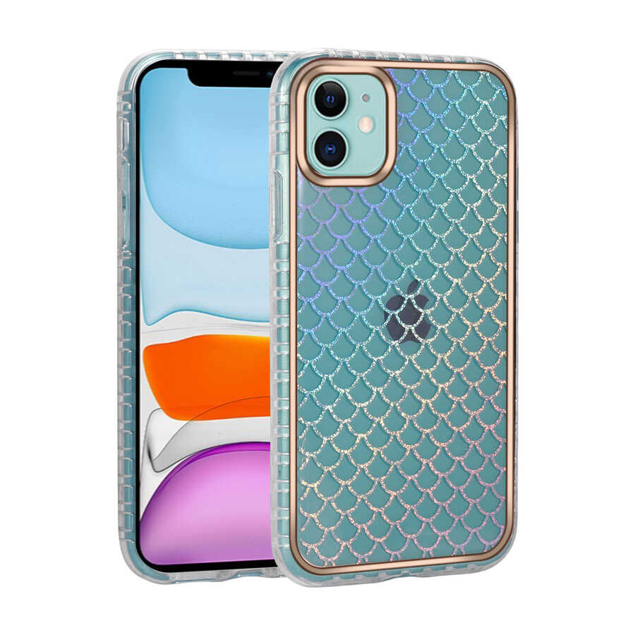 iPhone 11 Kılıf Desenli Parlayan Transparan Zore Avva Kılıf - NO9