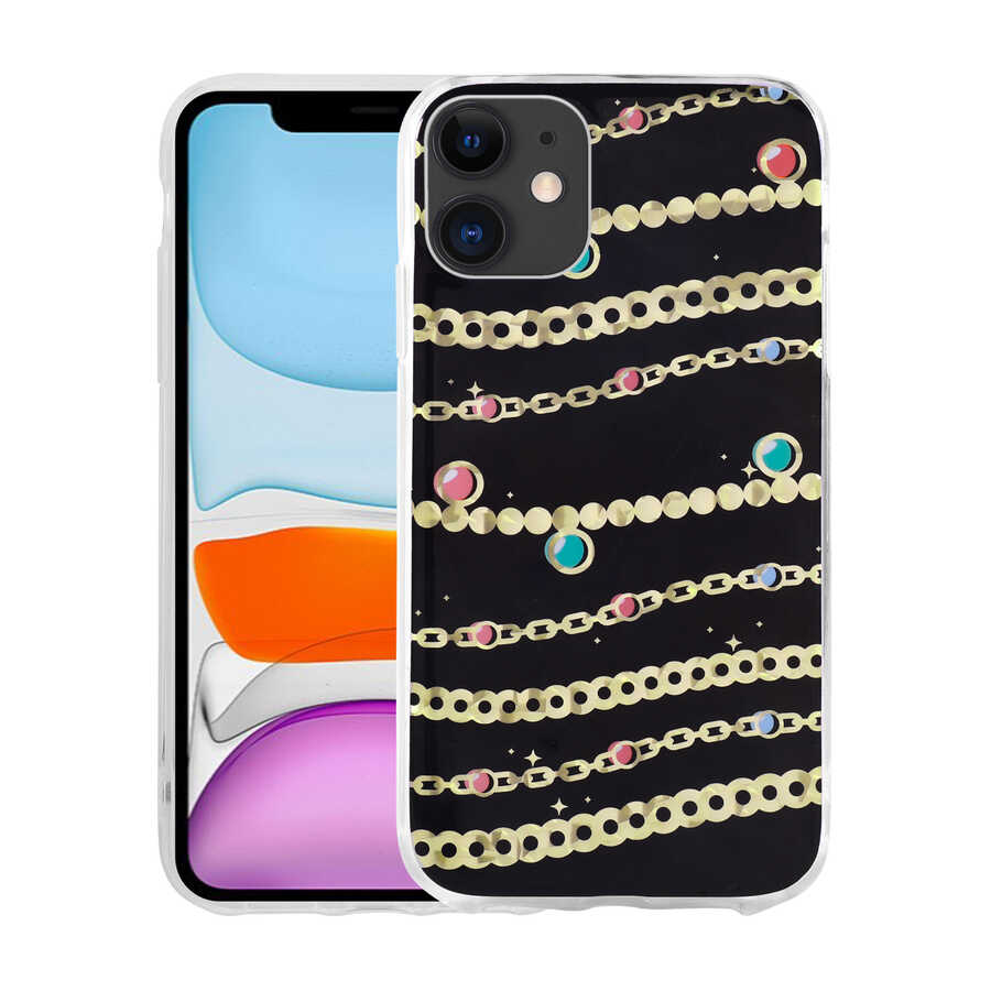 iPhone 11 Kılıf Desenli Sert Zore Elnov Kılıf - NO5