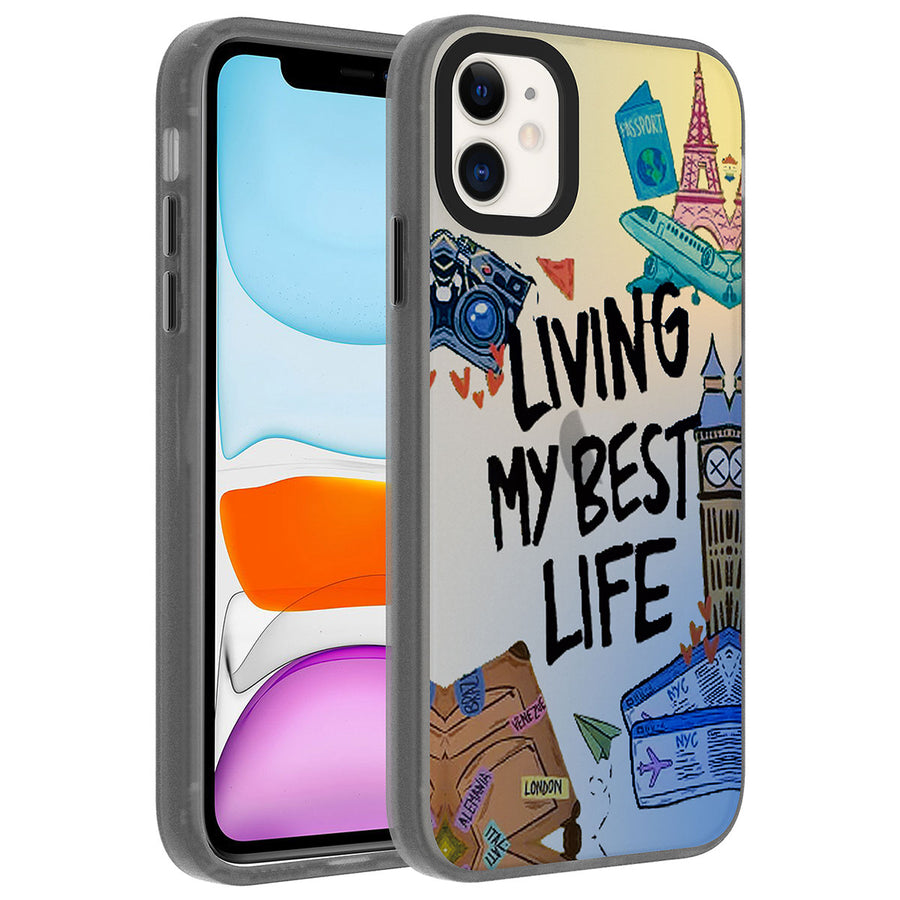 iPhone 11 Kılıf Desenli Zore Dragon Sert Kılıf - Seyahat