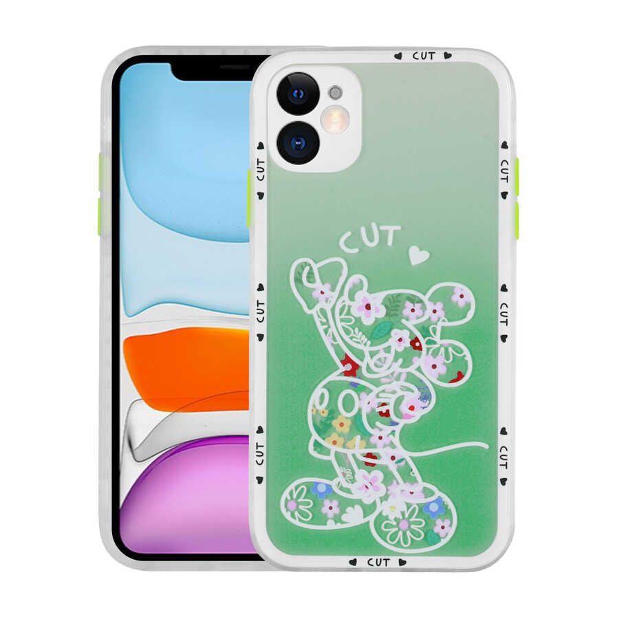 iPhone 11 Kılıf Kamera Korumalı Desenli Sert Zore Hess Kılıf - NO7