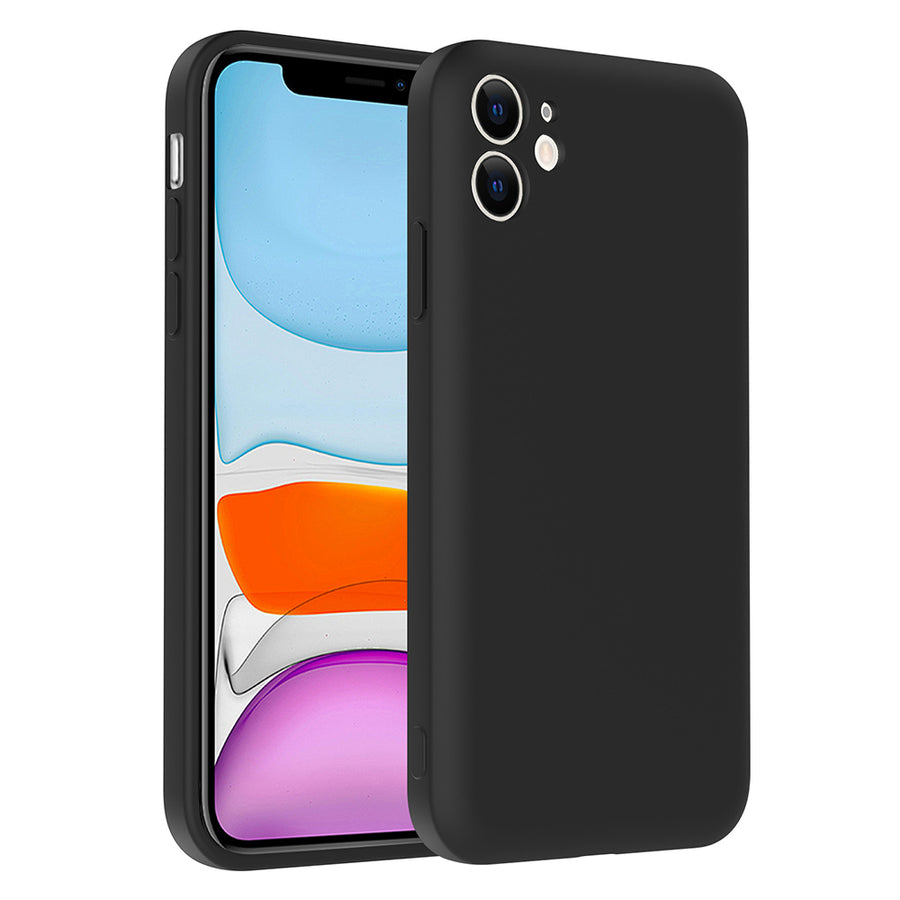 iPhone 11 Kılıf Kamera Korumalı Kartlık Hazneli Zore Vitra Kılıf - Siyah