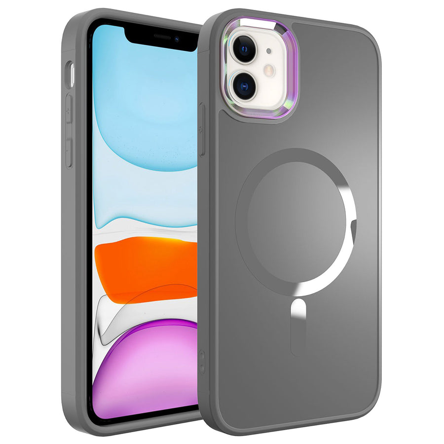 iPhone 11 Kılıf M-safe Wireless Şarj Özellikli Zore Stil Kılıf - Siyah