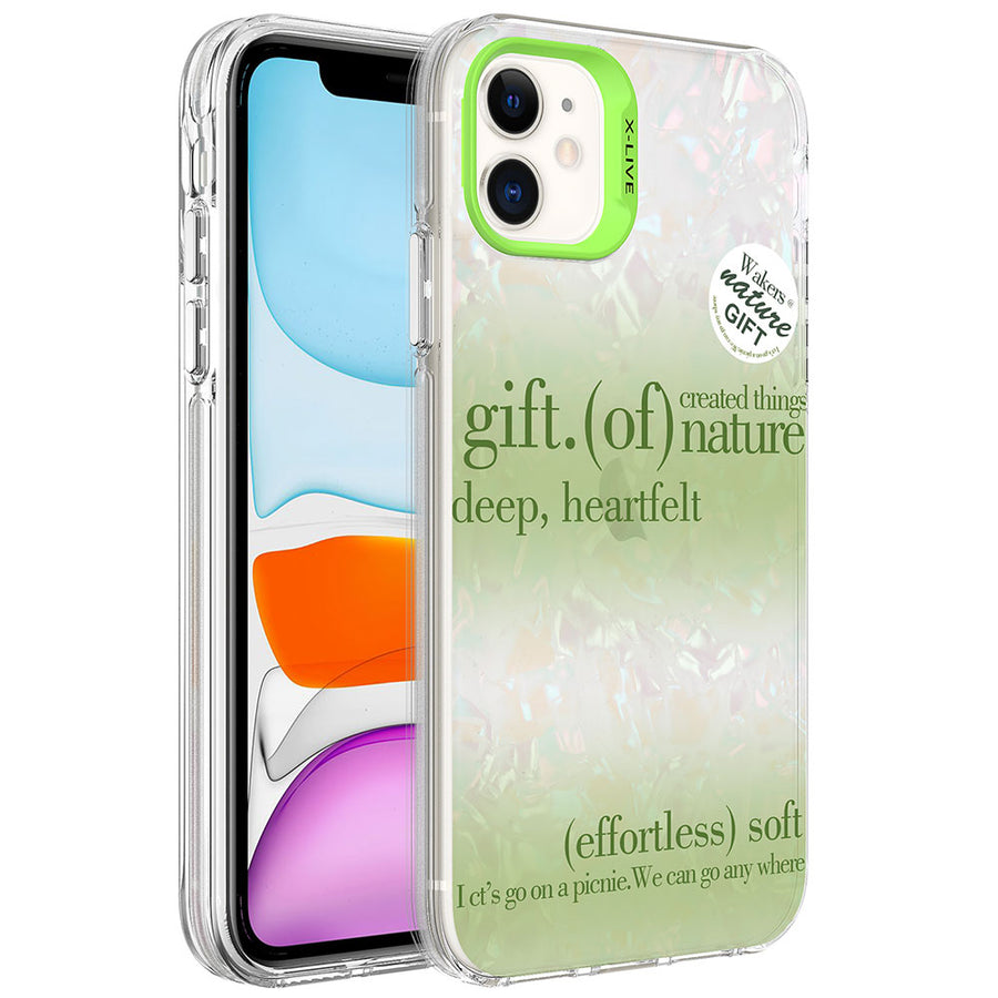 iPhone 11 Kılıf Mermer Desenli Zore Marbello Kılıf - Yeşil