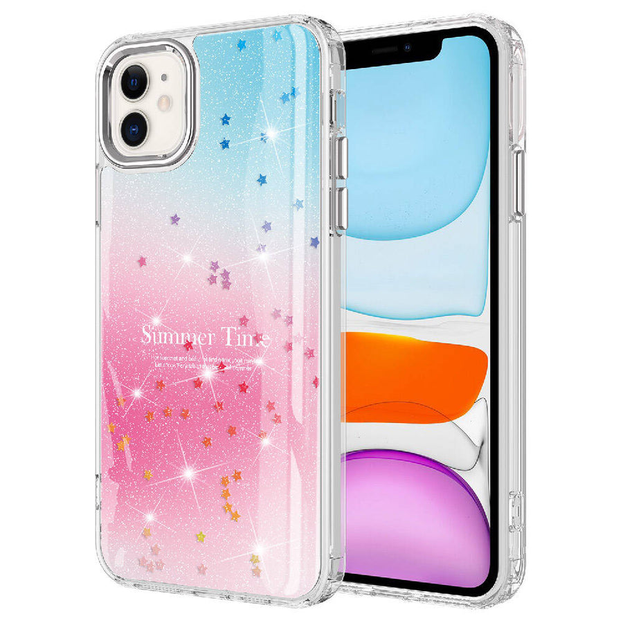 iPhone 11 Kılıf Simli Desenli Parlak Zore Task Kılıf - Pembe