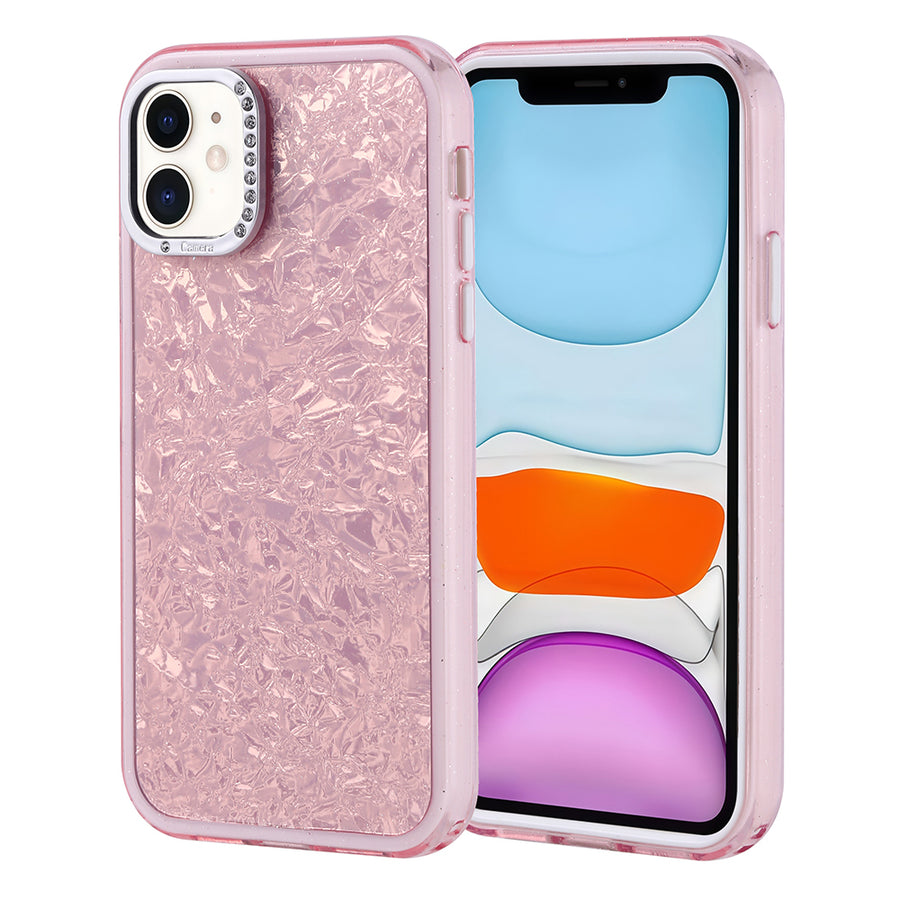 iPhone 11 Kılıf Taşlı Tasarımlı Zore Kapi Kılıf - Pembe