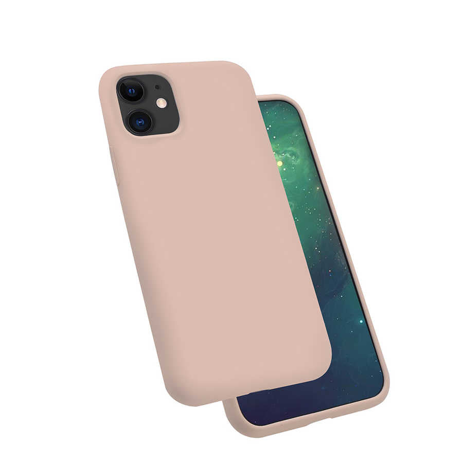 iPhone 11 Kılıf Zore Silk Silikon - Pembe