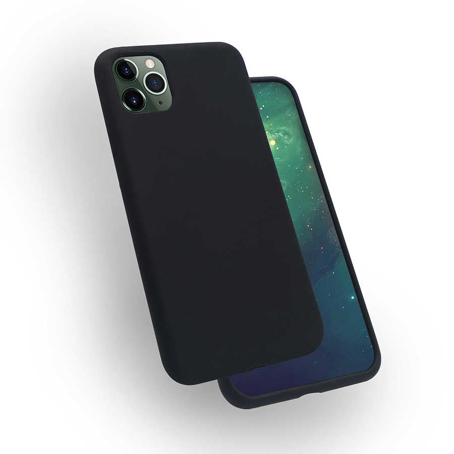 iPhone 11 Pro Kılıf Zore Silk Silikon - Siyah