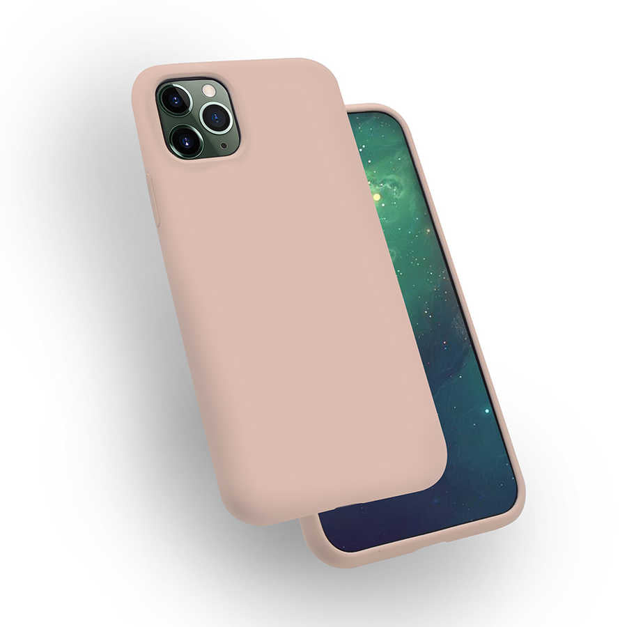 iPhone 11 Pro Max Kılıf Zore Silk Silikon - Pembe