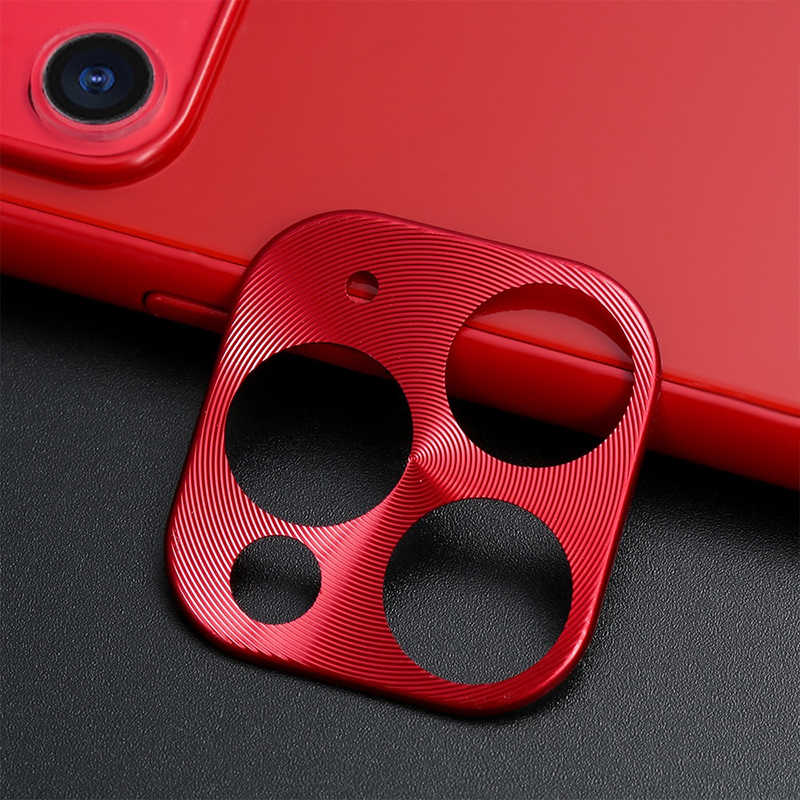 iPhone 11 Pro Max Zore Metal Kamera Koruyucu - Kırmızı