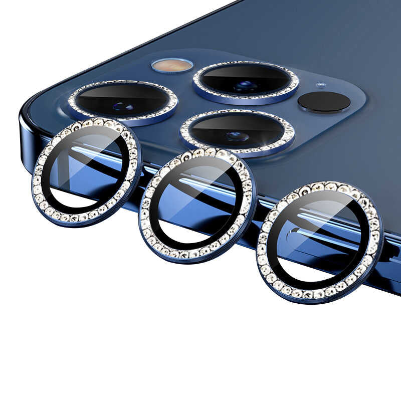 iPhone 11 Pro Zore CL-06 Kamera Lens Koruyucu - Mavi