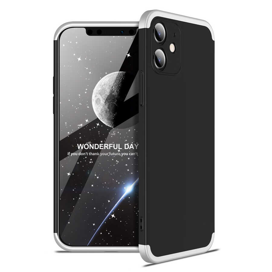 iPhone 12 Kılıf Zore Ays Kılıf - Siyah-Gri