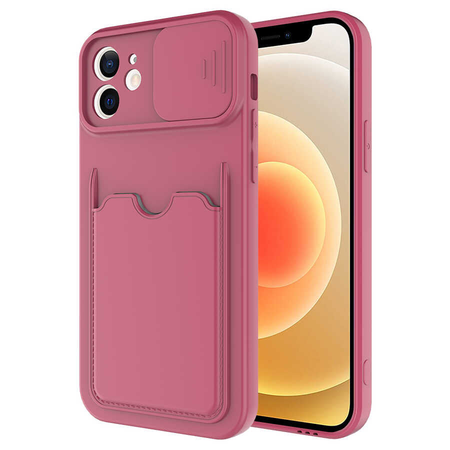 iPhone 12 Kılıf Zore Kartix Kılıf - Koyu Mor