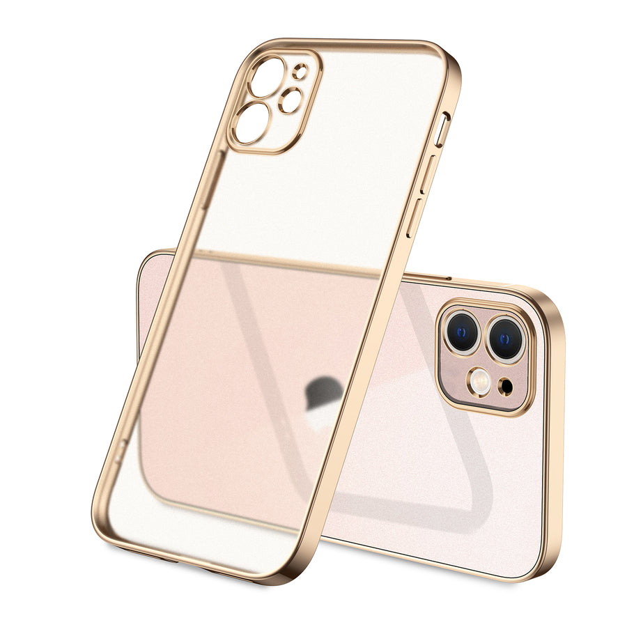 iPhone 12 Kılıf Zore Mat Gbox Kılıf - Gold