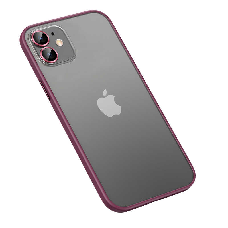 iPhone 12 Kılıf Zore Retro Kılıf - Koyu Mor