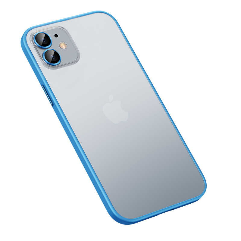 iPhone 12 Kılıf Zore Retro Kılıf - Mavi