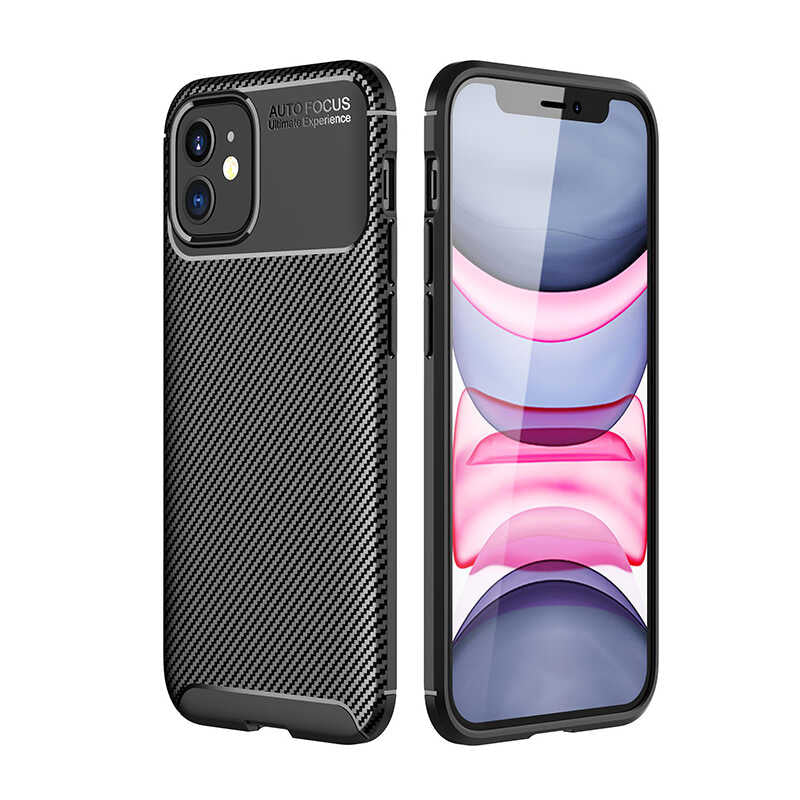 iPhone 12 Mini Kılıf Zore Negro Silikon Kılıf - Siyah