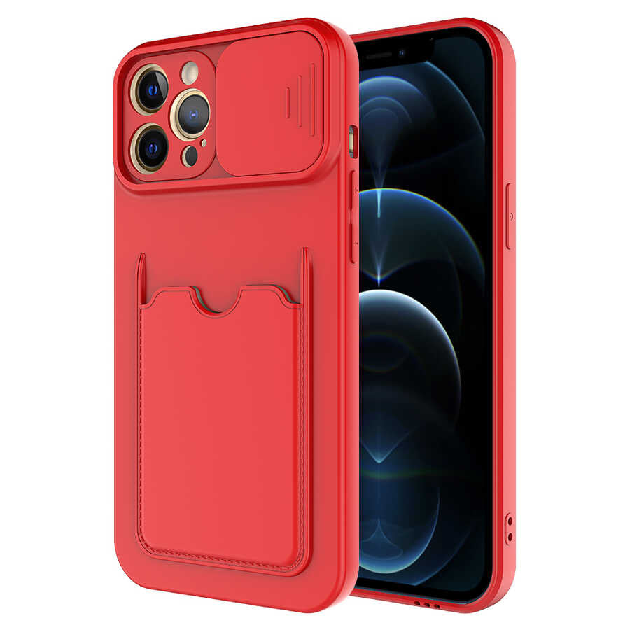 iPhone 12 Pro Kılıf Zore Kartix Kılıf - Kırmızı
