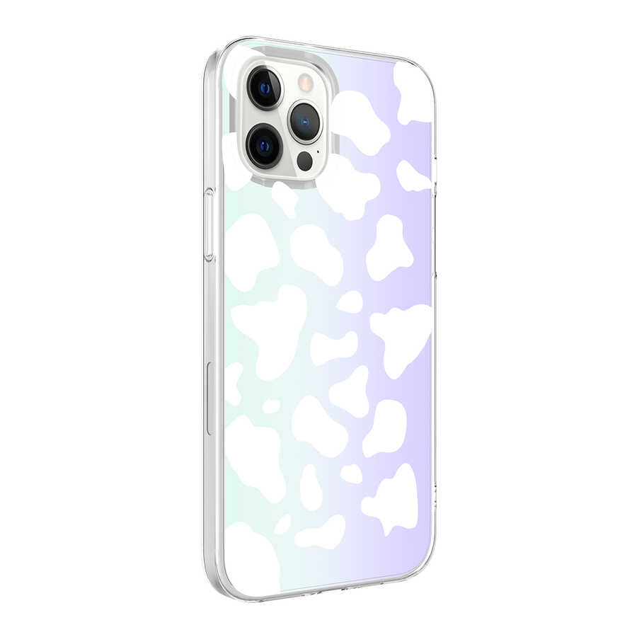 iPhone 12 Pro Kılıf Zore M-Blue Desenli Kılıf - Cow No2