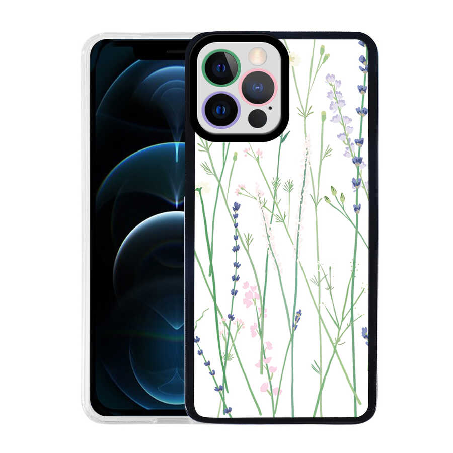 iPhone 12 Pro Kılıf Zore M-Fit Desenli Kılıf - Flower No4