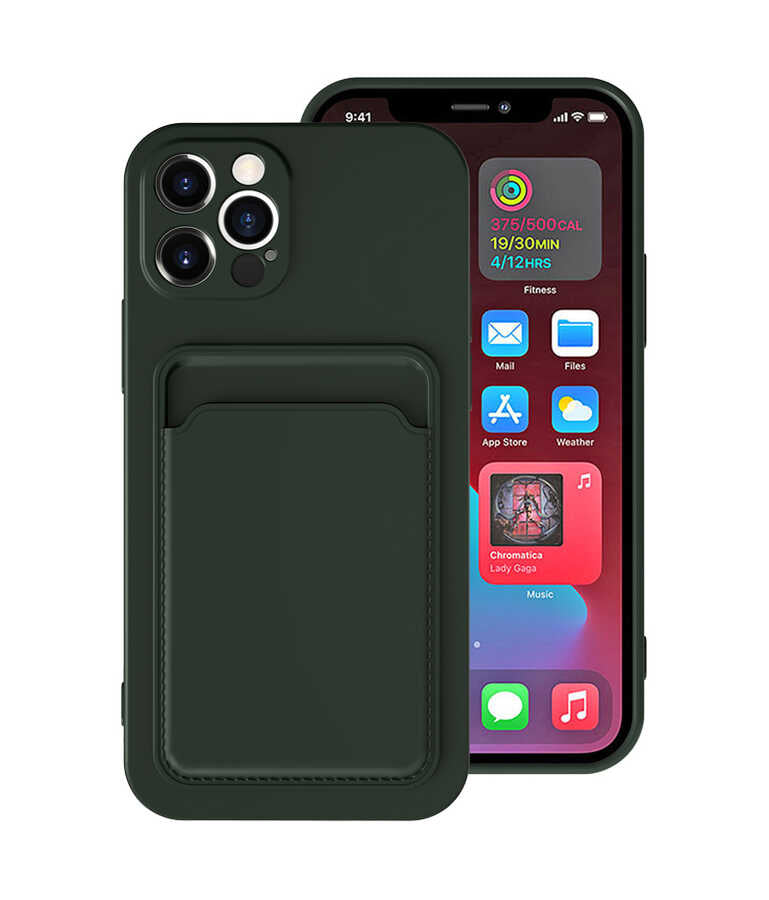 iPhone 12 Pro Kılıf Zore Ofix Kılıf - Koyu Yeşil
