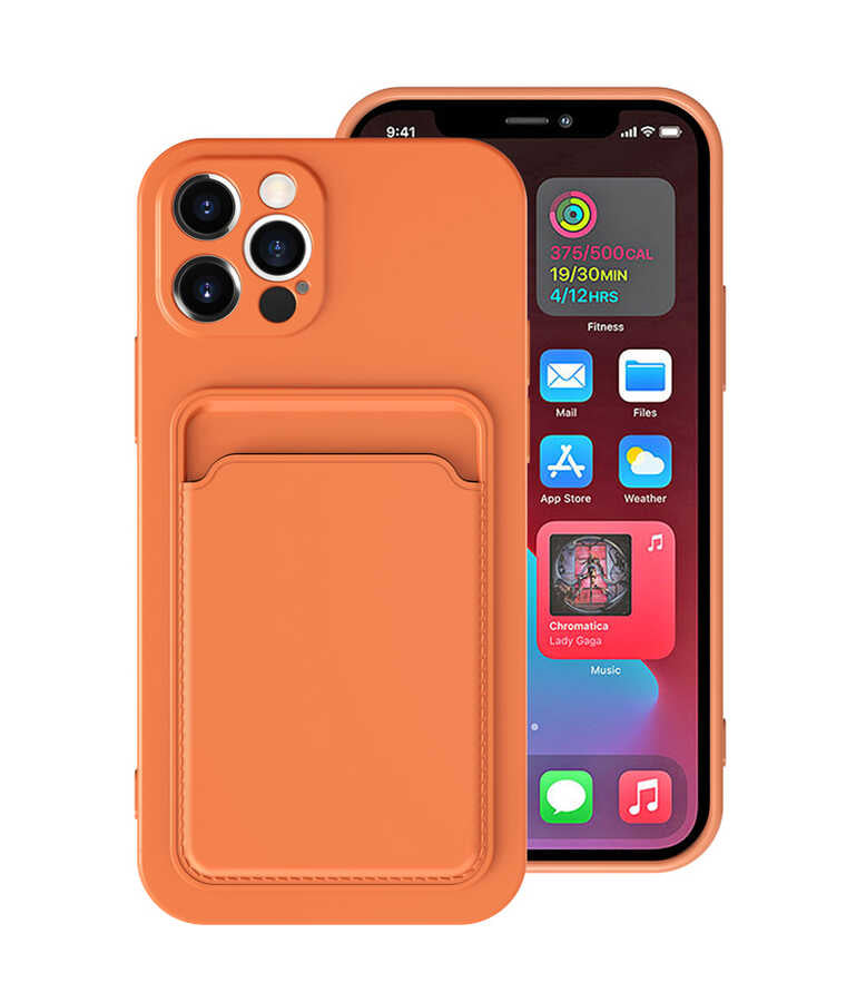 iPhone 12 Pro Kılıf Zore Ofix Kılıf - Turuncu