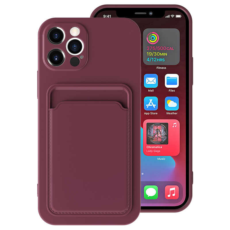 iPhone 12 Pro Kılıf Zore Ofix Kılıf - Mürdüm