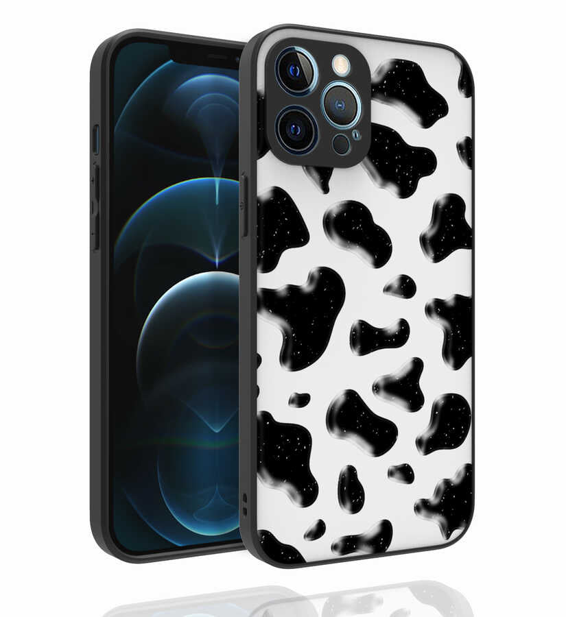 iPhone 12 Pro Max Kılıf Desenli Kamera Korumalı Parlak Zore Nora Kılıf - NO2